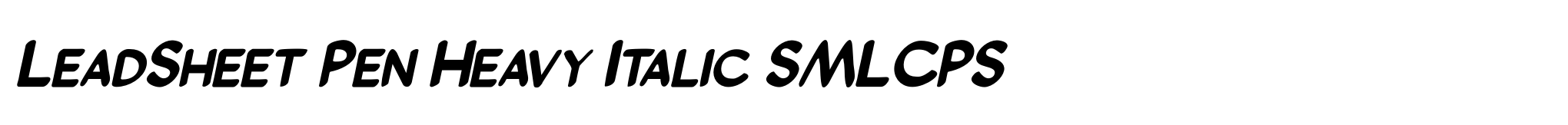 LeadSheet Pen Heavy Italic SMLCPS image
